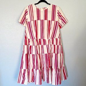 NWOT $198 Anthropologie Norblack Norwhite Dress 1X